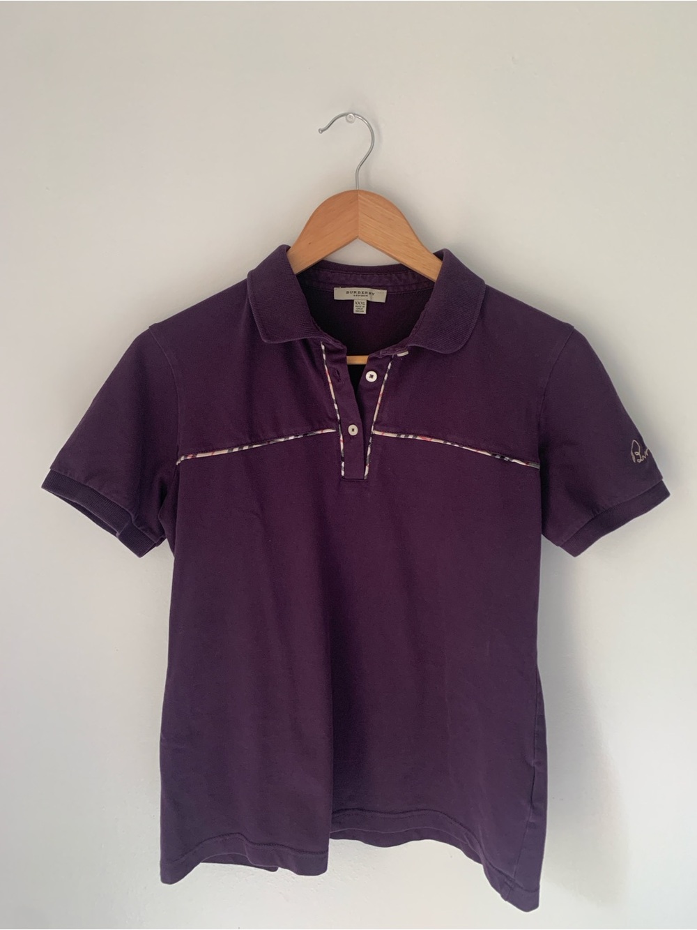 Burberry Purple Short-Sleeve Polo Shirt